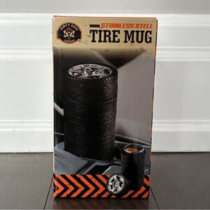 Stainless Steel Tire Mug (Black)